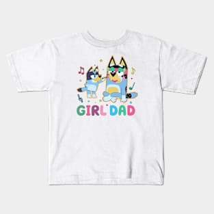Bluey Girl Dad Kids T-Shirt